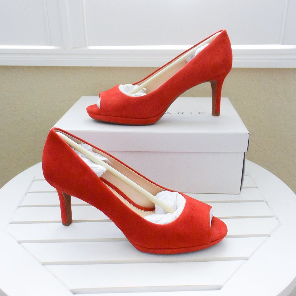 *NEW* Alex Marie, Brockner Suede Peep Toe Pumps